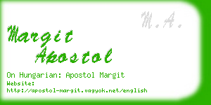 margit apostol business card